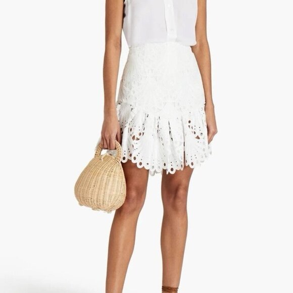 NWT MAJE Julie Guipure Lace Mini Skirt 36 us 4 - Picture 6 of 13